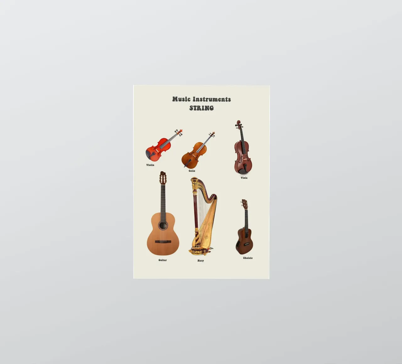 String Instruments Guitar Violin adesivo da Attaboy Dsgn