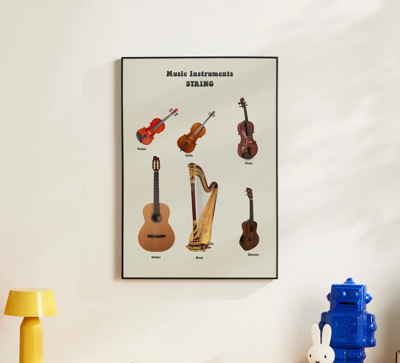 String Instruments Guitar Violin alluminio dibond da Attaboy Dsgn