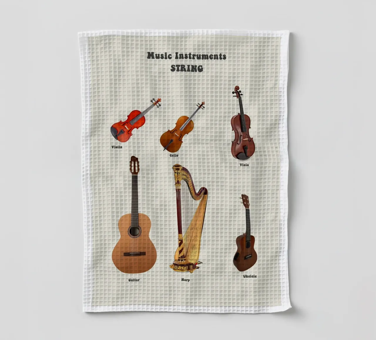 String Instruments Guitar Violin torchon de Attaboy Dsgn