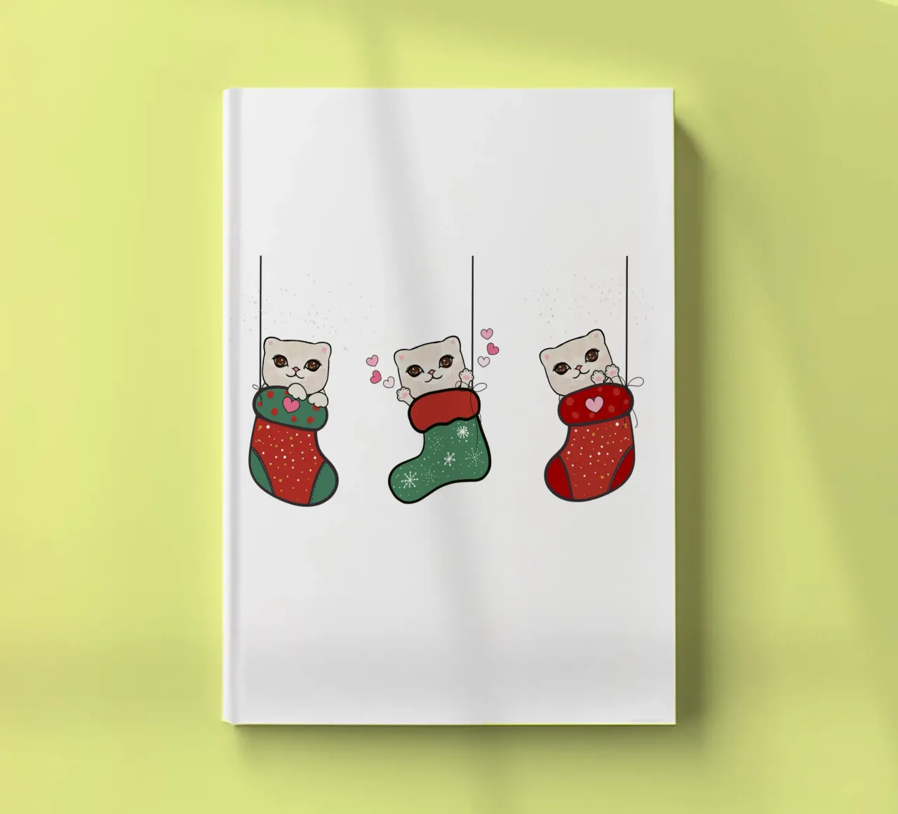 Appendere simpatici gattini con calze di Natale diario da gulsengunel