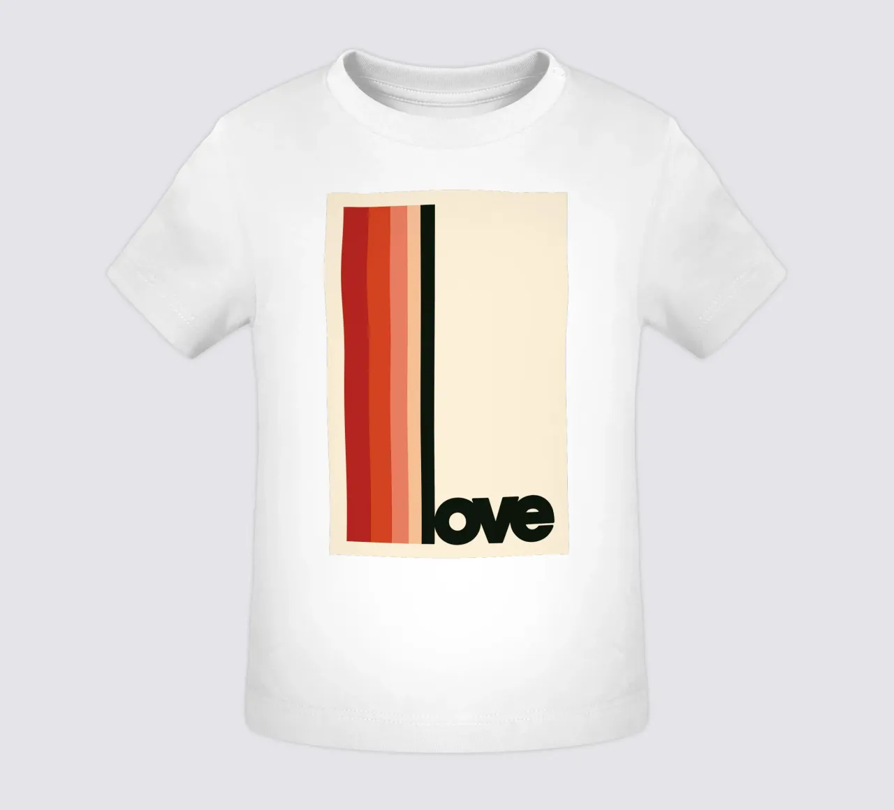 Poster LOVE - Stampa tipografica con colori retrò maglietta neonato da SMPLE