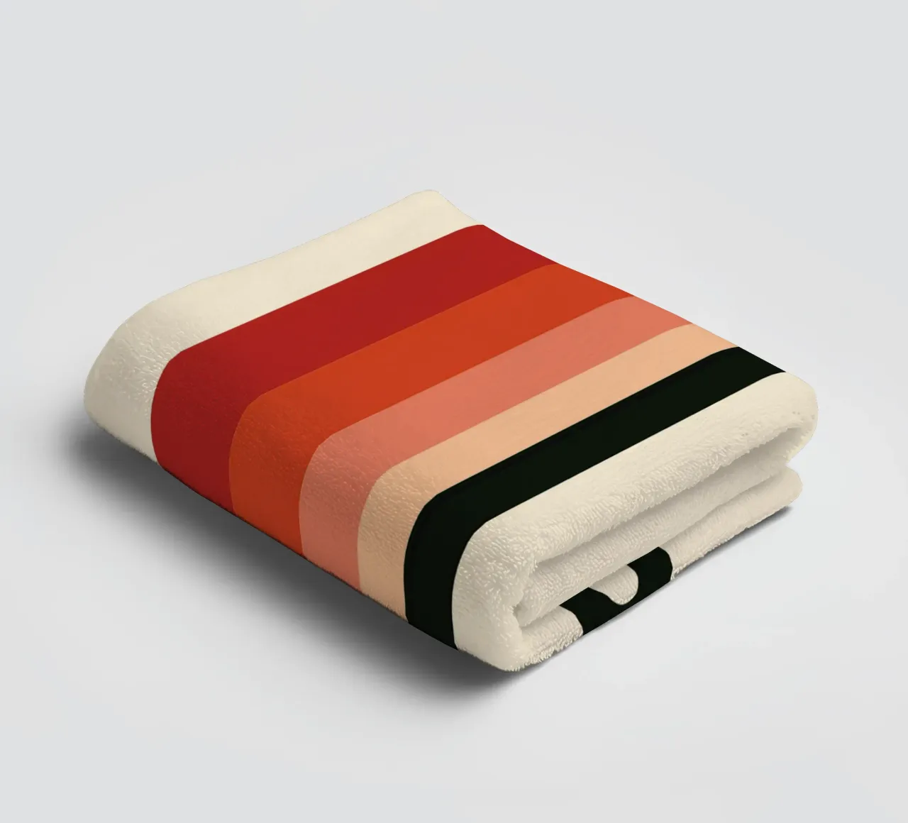 LOVE Poster - Typography print in retro colours towel by SMPLE