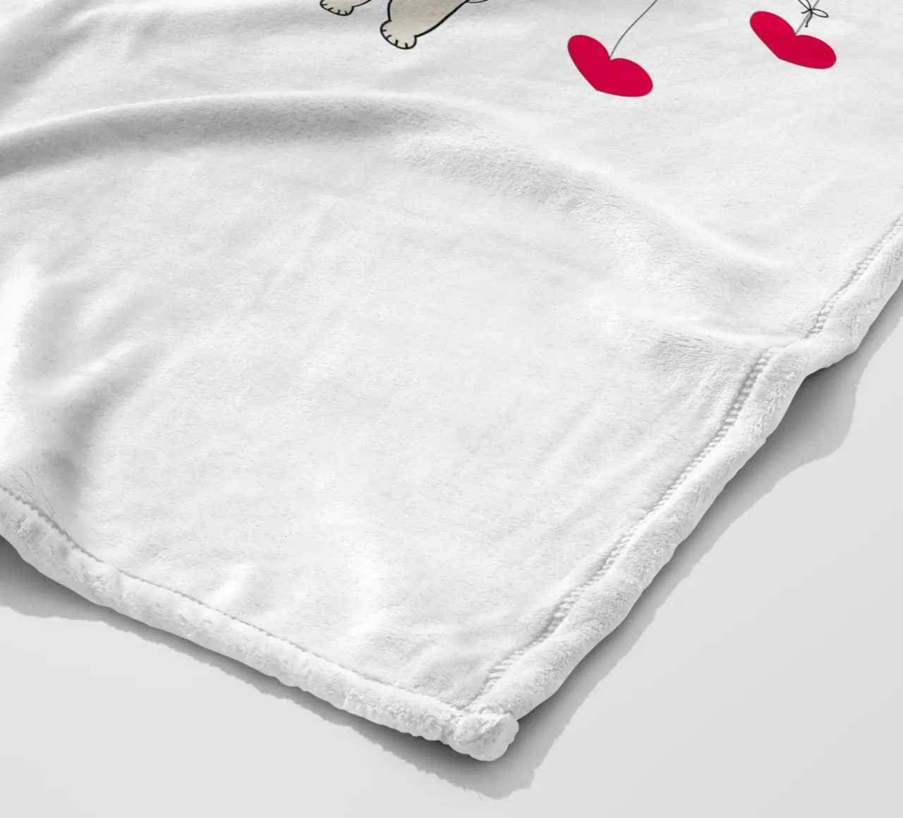 Cuori e stelle appesi con un simpatico gatto coperta in pile da gulsengunel