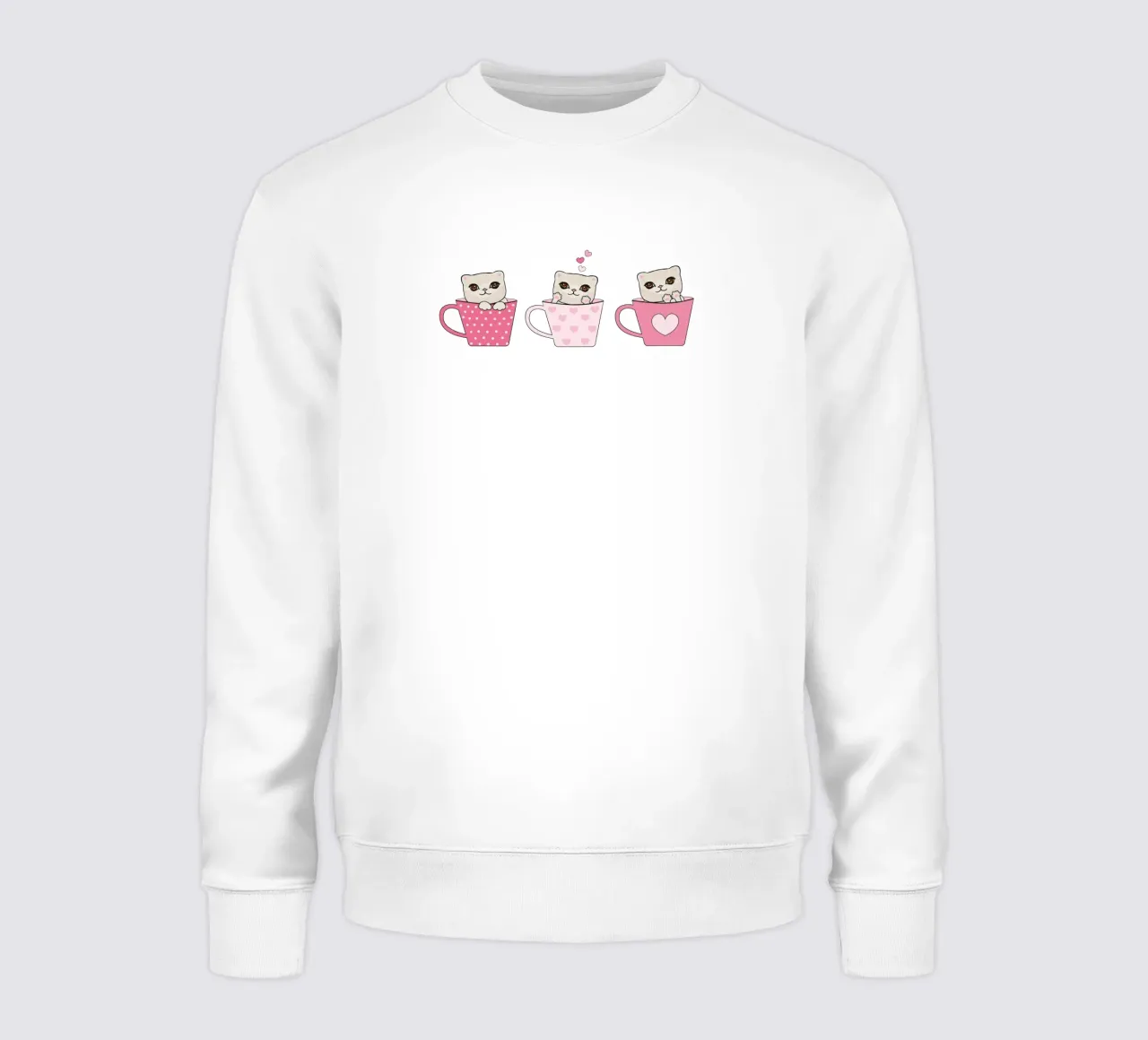 Simpatici gattini con tazze di caffè design di San Valentino felpa da gulsengunel