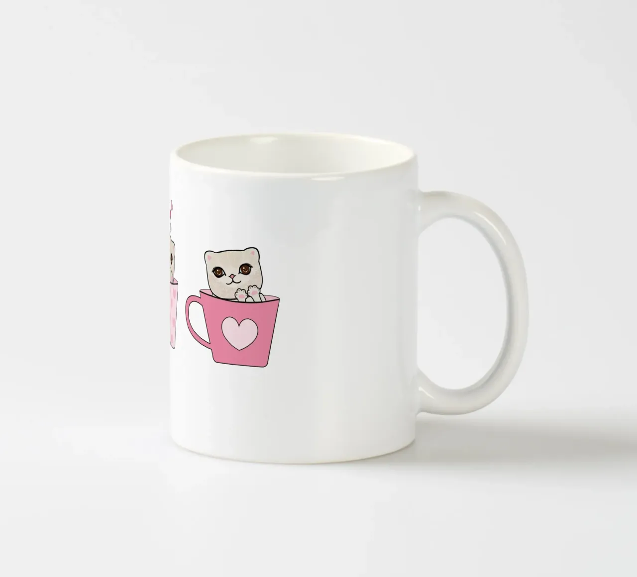 Simpatici gattini con tazze di caffè design di San Valentino tazza in ceramica da gulsengunel