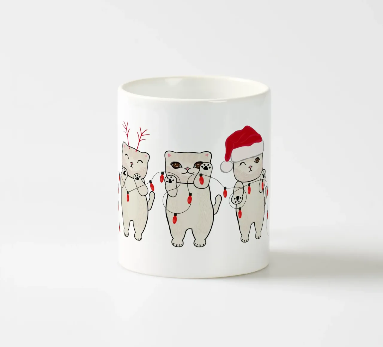 Gatti carini lampadina tazza in ceramica da gulsengunel
