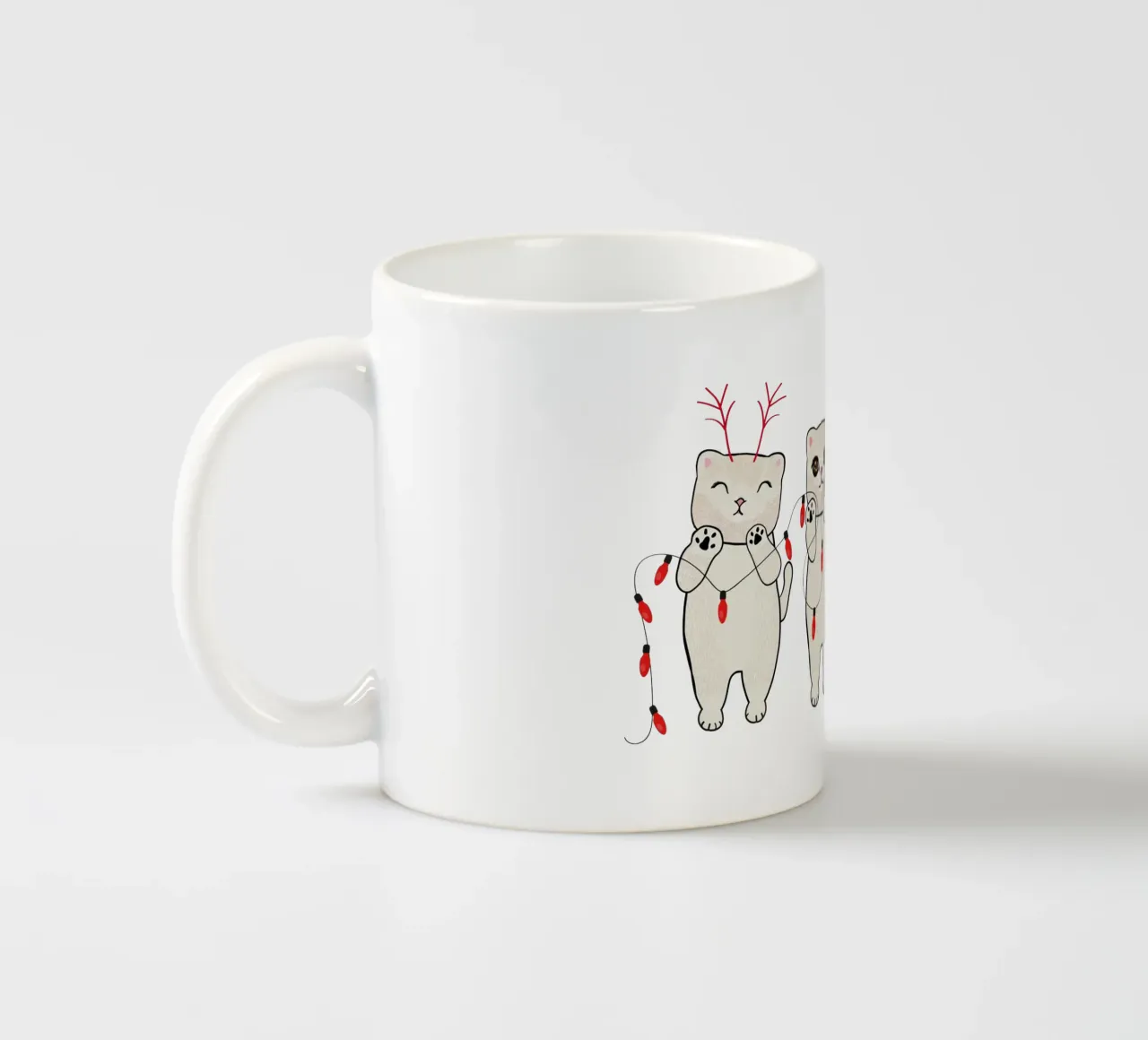 Gatti carini lampadina tazza in ceramica da gulsengunel