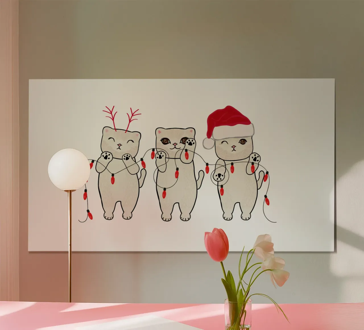 Gatti carini lampadina carta hahnemühle da gulsengunel