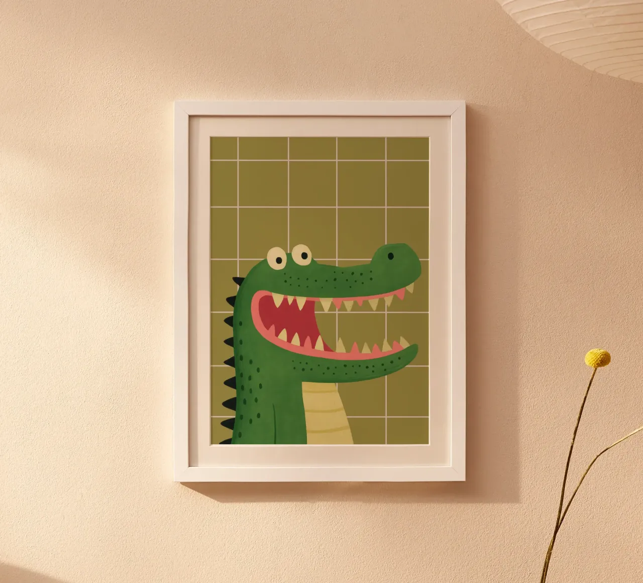 Playful Crocodile Illustration Poster von Attaboy Dsgn