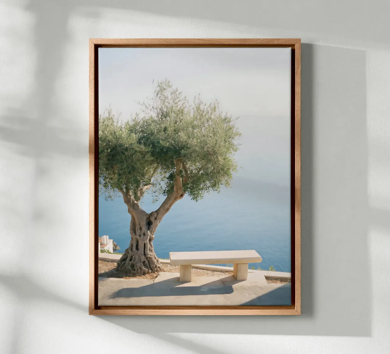 Mediterranean view under an olive tree canvas by Casa Limon
