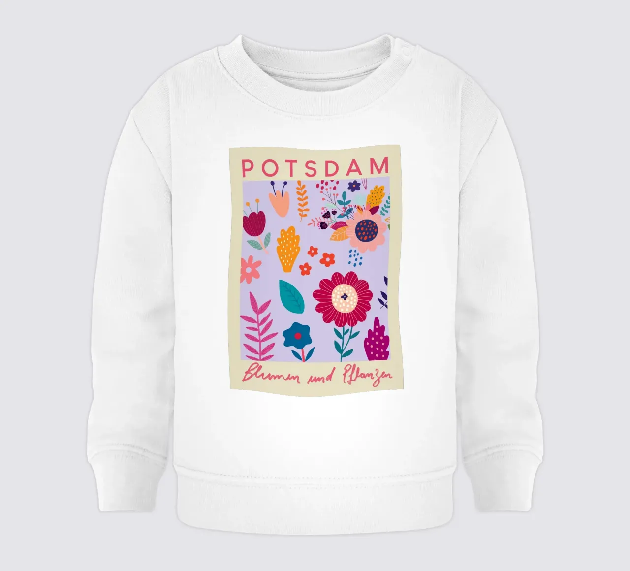 Piante e fiori di Potsdam - Stampa d'arte floreale colorata felpa neonato da homdeco
