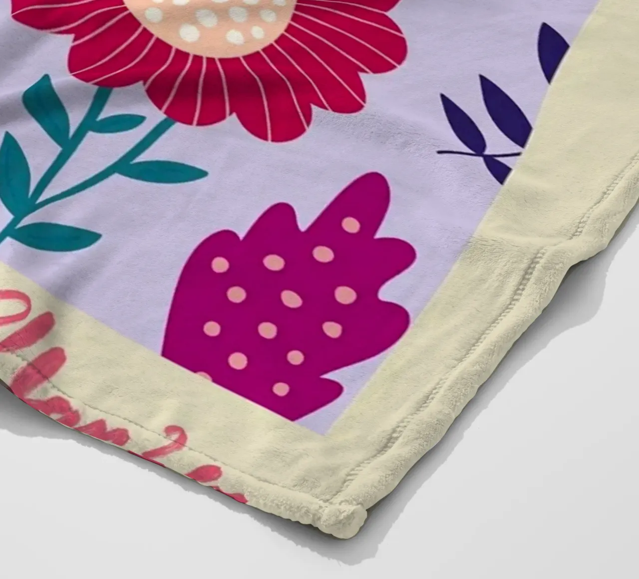 Piante e fiori di Potsdam - Stampa d'arte floreale colorata coperta in pile da homdeco