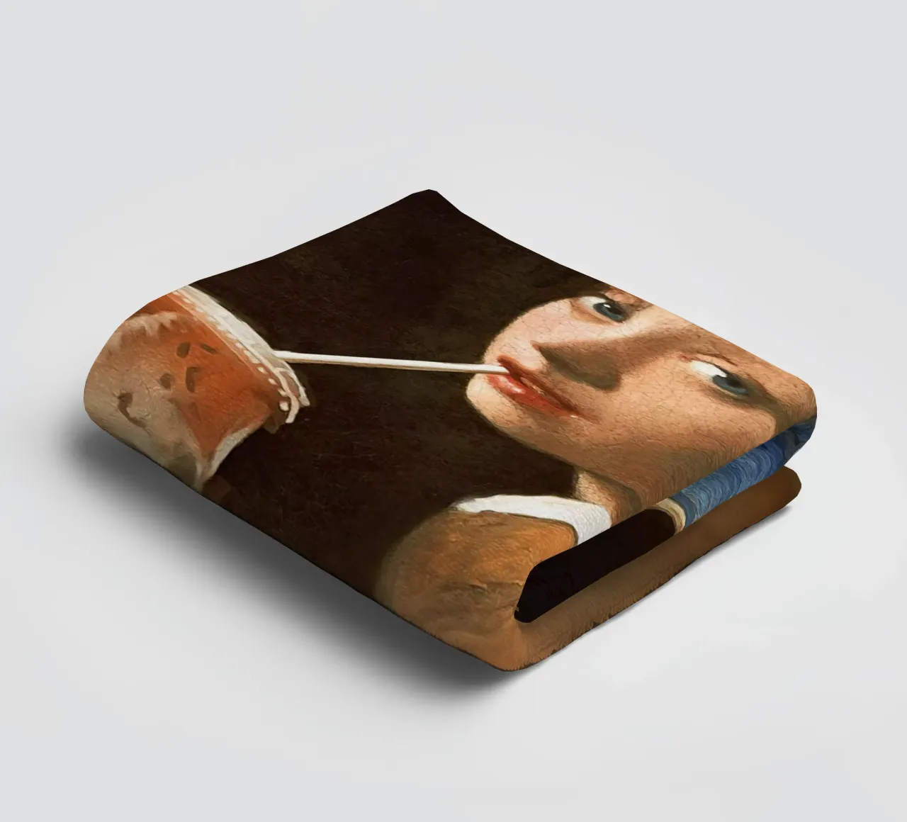 Ragazza con caffè freddo asciugamano da bagno da Jonas Loose