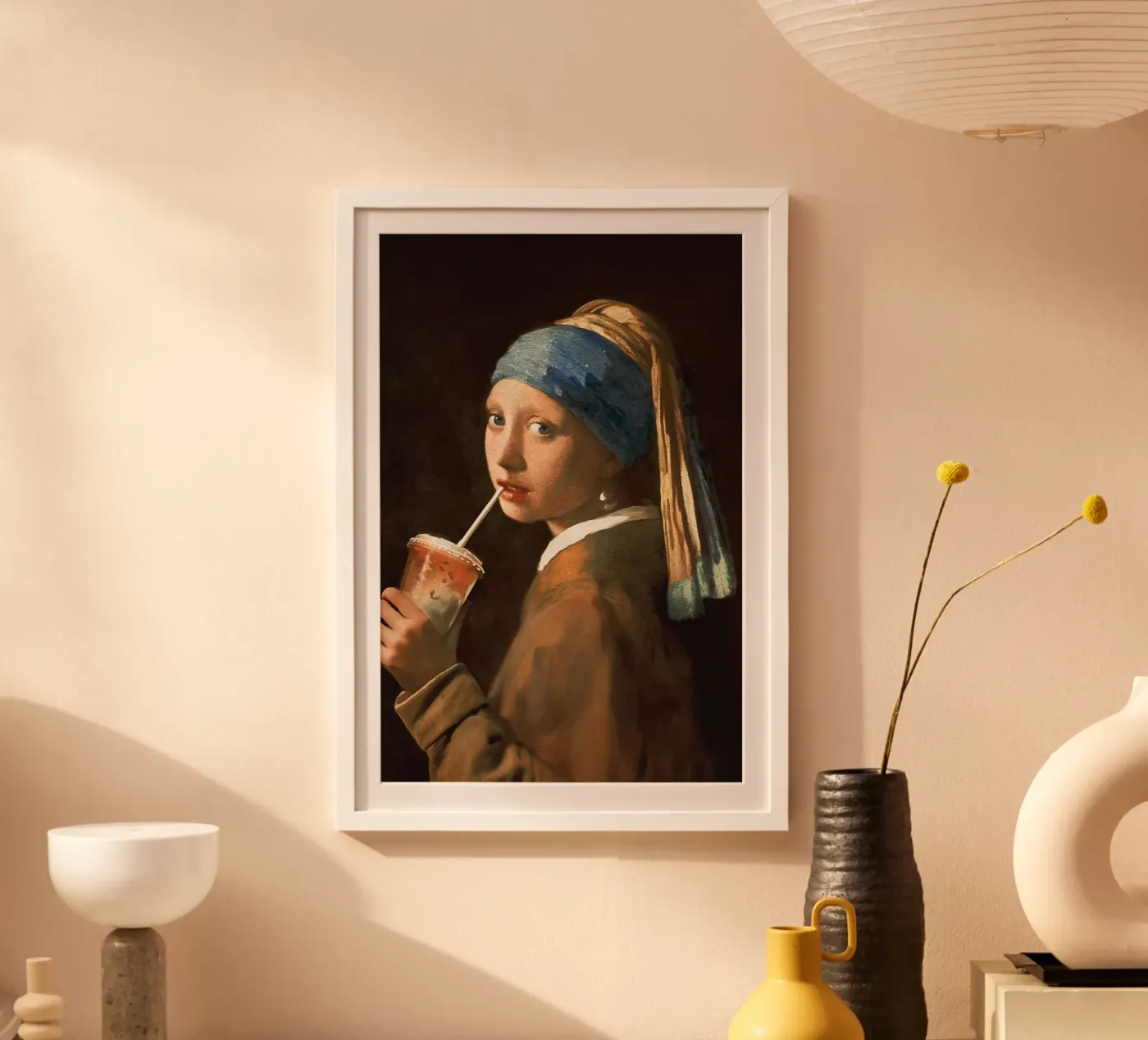 Mädchen mit Eiskaffee Poster von Jonas Loose
