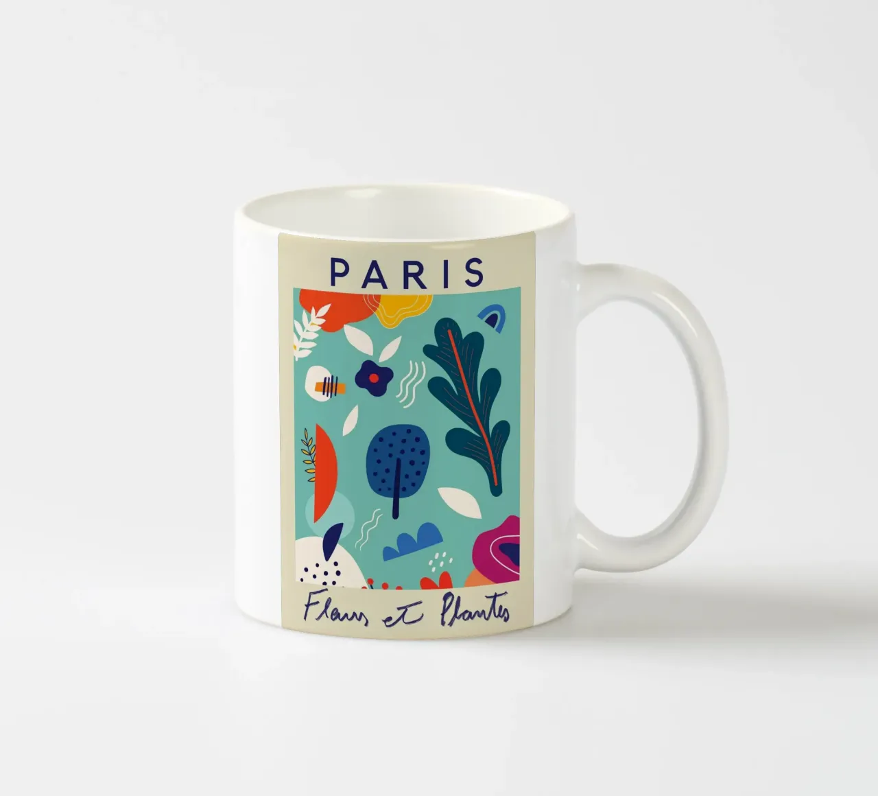 Parigi Fleurs et Plantes - Poster botanico astratto tazza in ceramica da homdeco