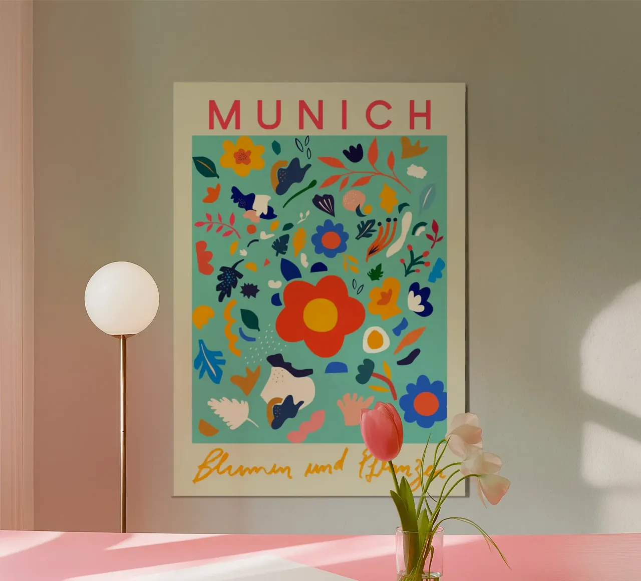 Fiori e piante di Monaco di Baviera - Vibrante arte floreale popolare carta hahnemühle da homdeco