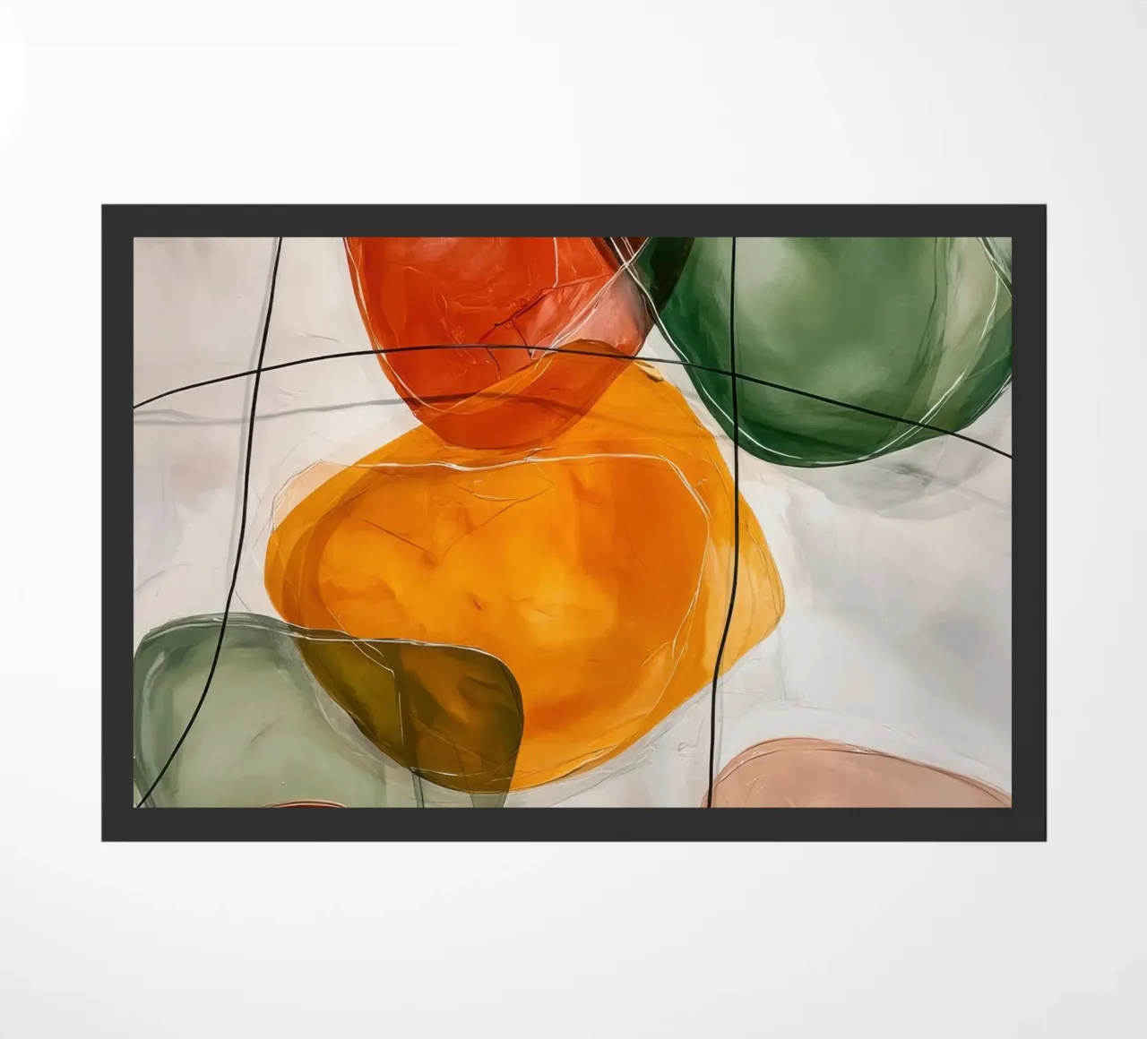 Arte astratta moderna nei colori della terra zerbino da Artbyvo