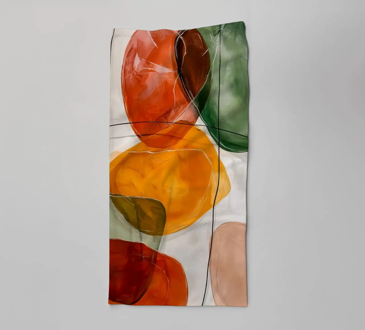 Moderne abstrakte Kunst in erdigen Farben Handtuch von Artbyvo