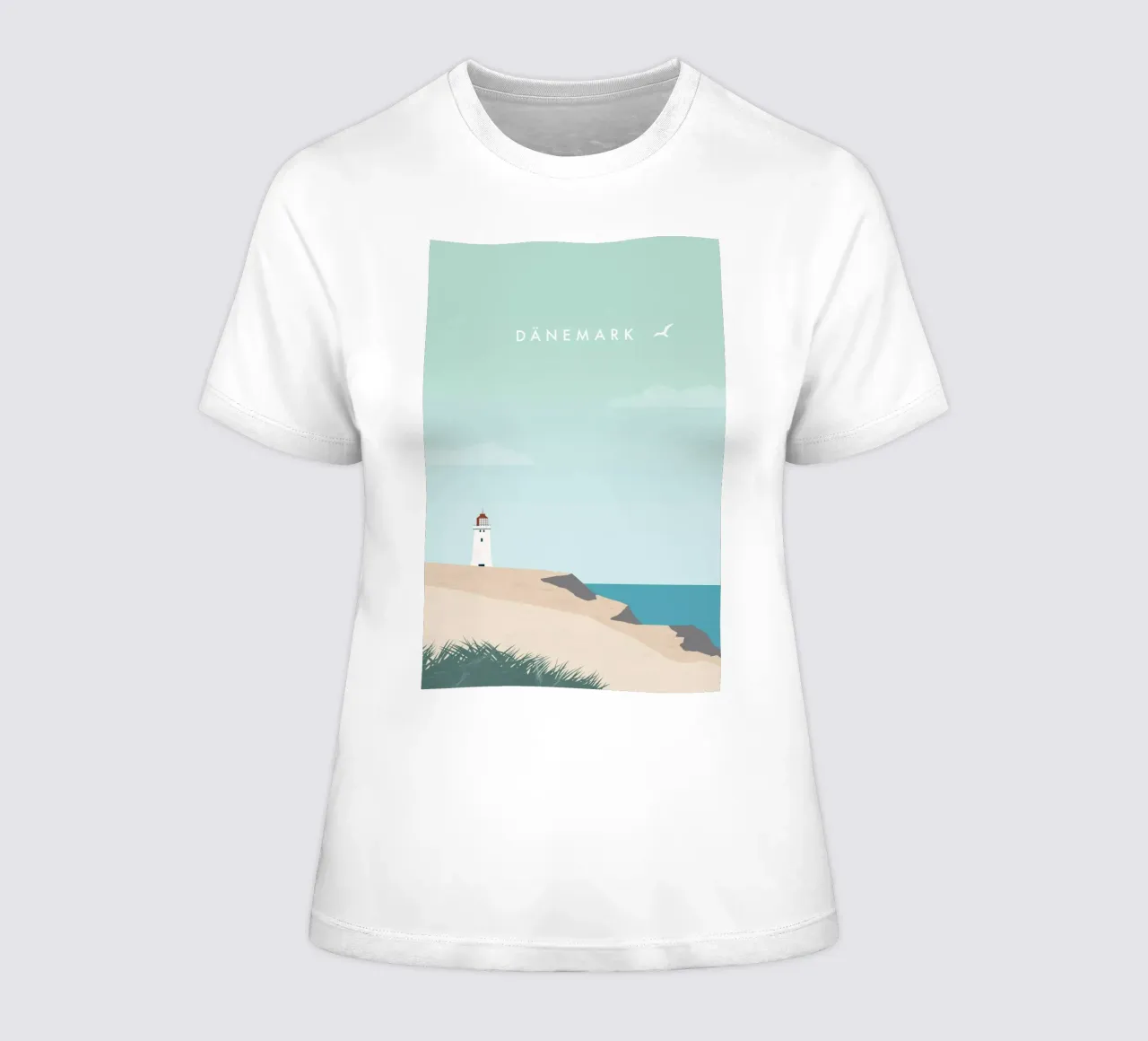 Denmark women's fitted t-shirt by Katinka Reinke