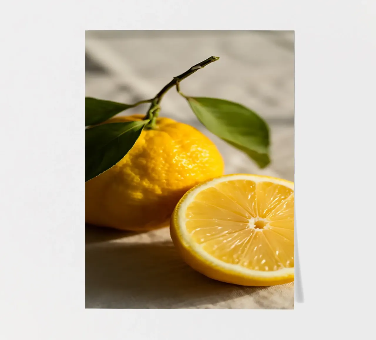 Frische Zitrone im Morgenlicht Stickerbogen von Casa Limon