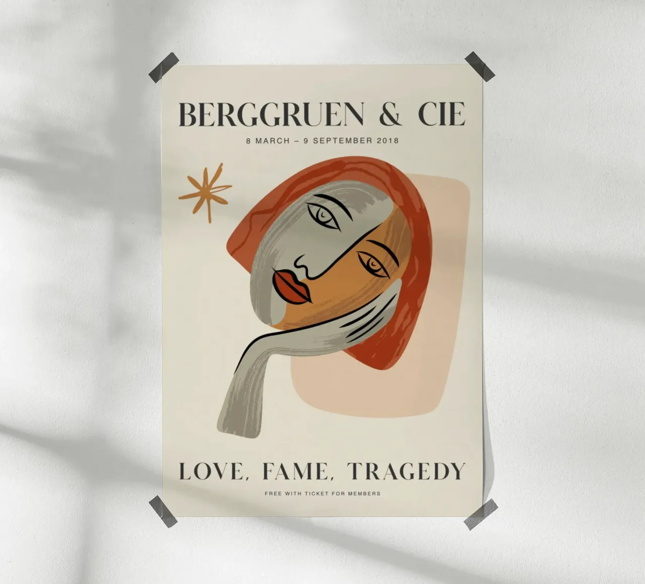 Poster per la mostra di Berggruen ispirato a Picasso - Arte moderna poster da homdeco