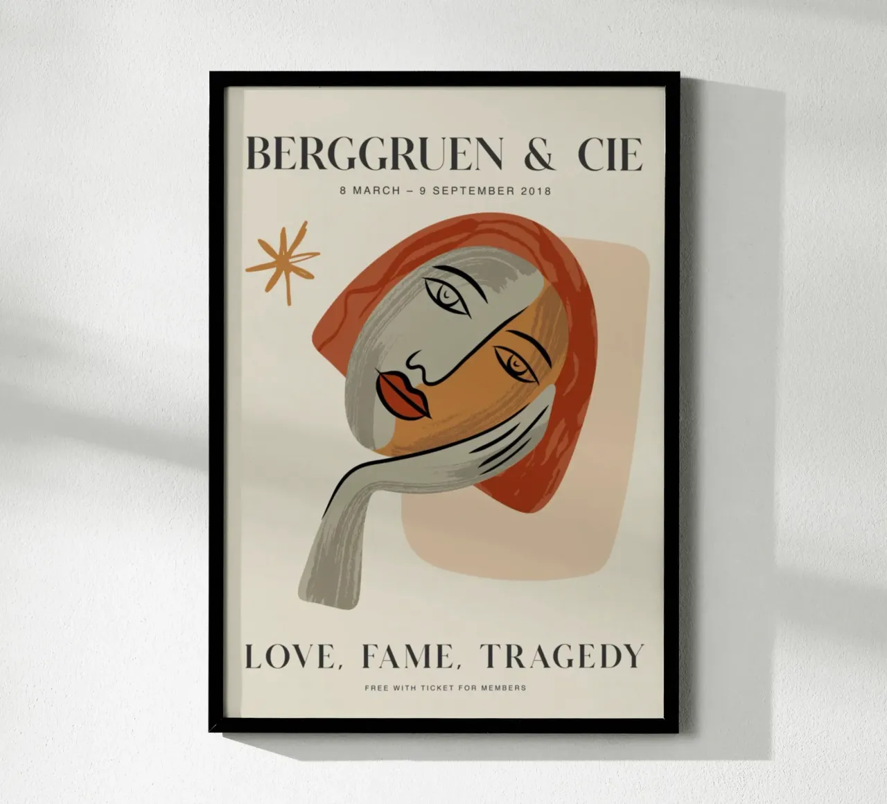 Poster per la mostra di Berggruen ispirato a Picasso - Arte moderna poster da homdeco