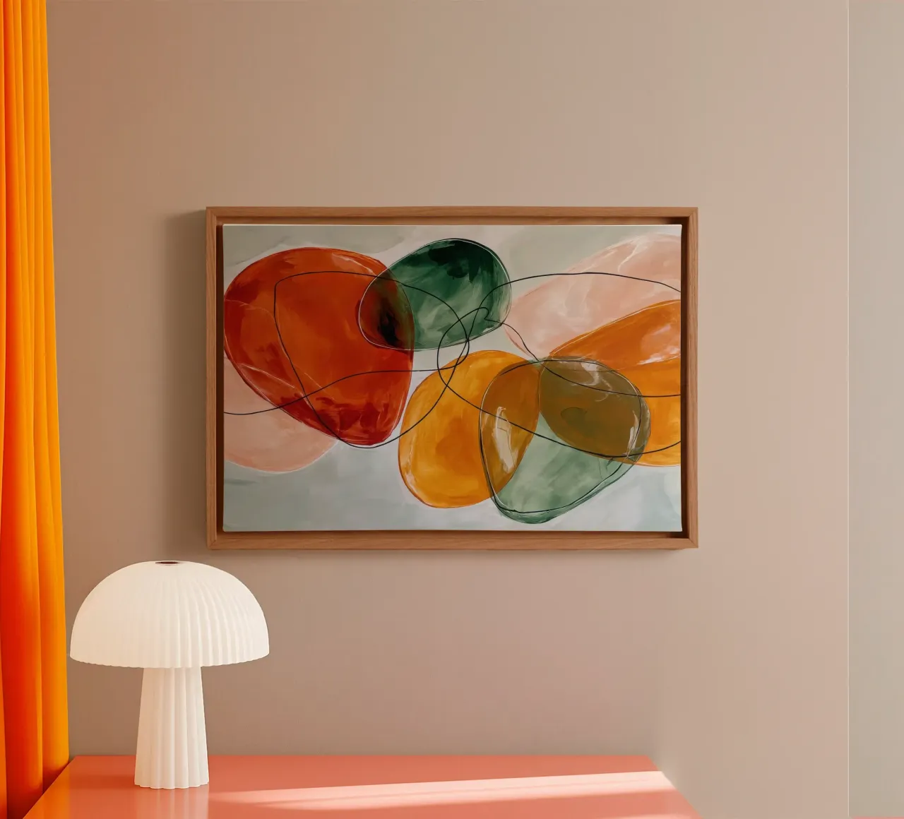 Minimalist Organic Forms in Motion canvas by Artbyvo