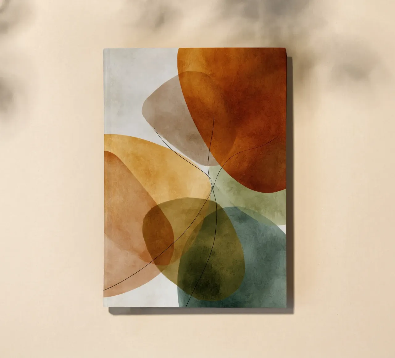 Chevauchement des champs de couleur et des lignes noires carnet de notes de Artbyvo