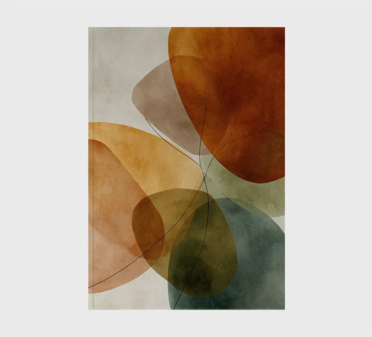 Chevauchement des champs de couleur et des lignes noires carnet de notes de Artbyvo