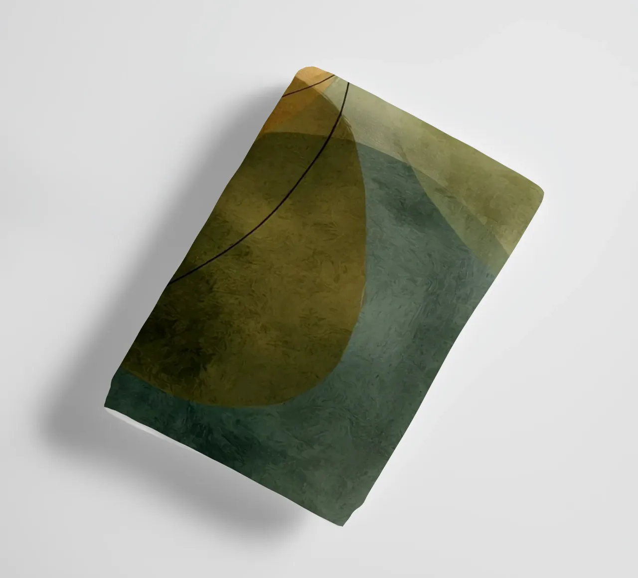 Chevauchement des champs de couleur et des lignes noires serviette de bain de Artbyvo