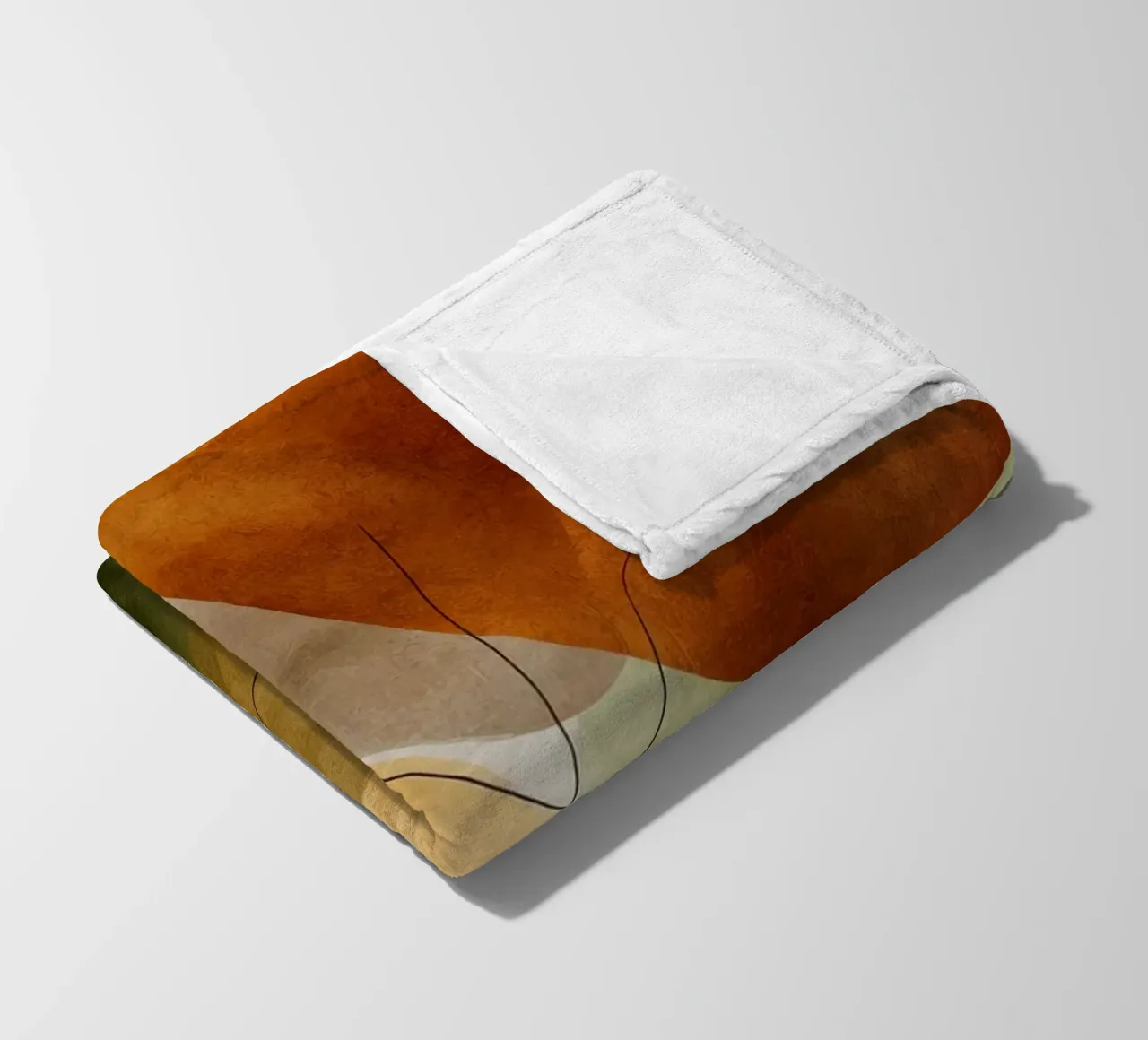 Overlappende kleurvlakken en zwarte lijnen fleecedeken van Artbyvo