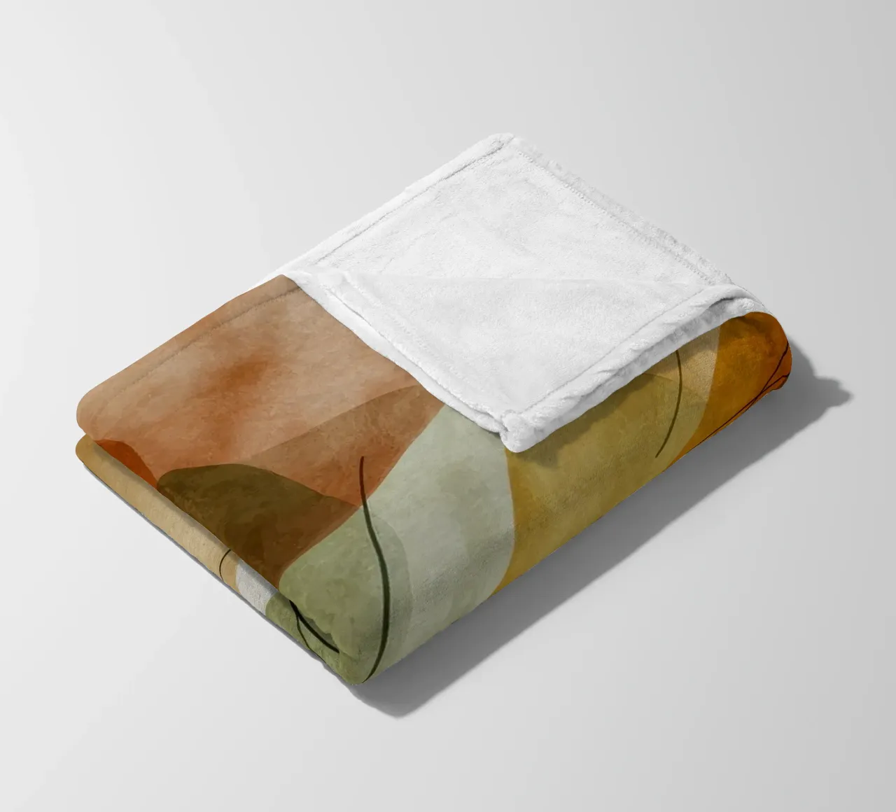 Cerchi rossi smorzati con linee grafiche coperta in pile da Artbyvo
