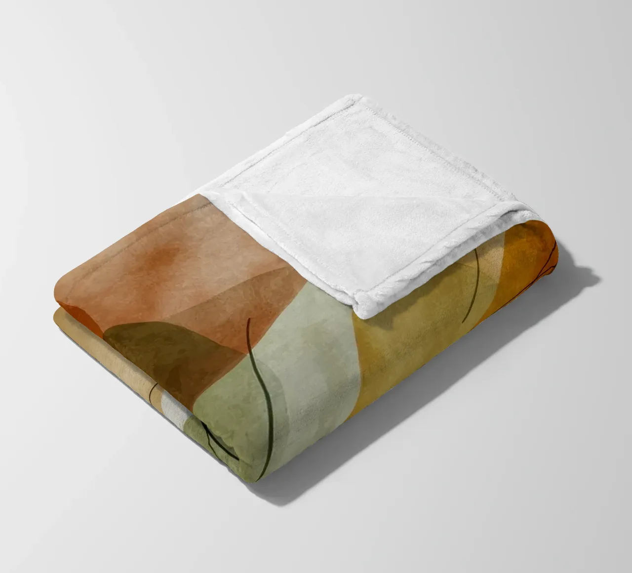 Cerchi rossi smorzati con linee grafiche coperta in pile da Artbyvo