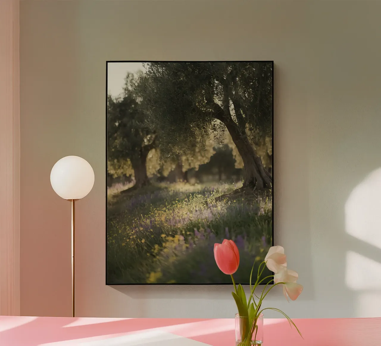 Oliveti e fiori selvatici al sole plexiglass da Casa Limon