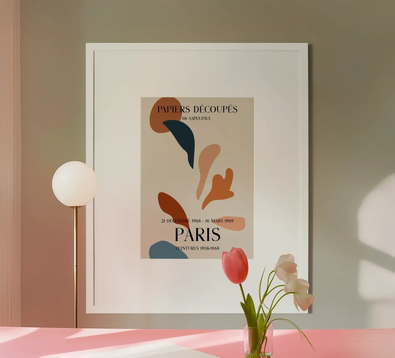 Paris Papiers Découpés - Abstracte Franse kunstdruk poster van homdeco