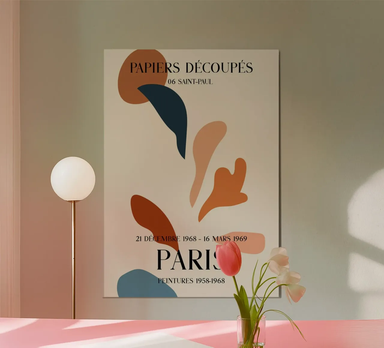 Paris Papiers Découpés - Abstracte Franse kunstdruk poster van homdeco