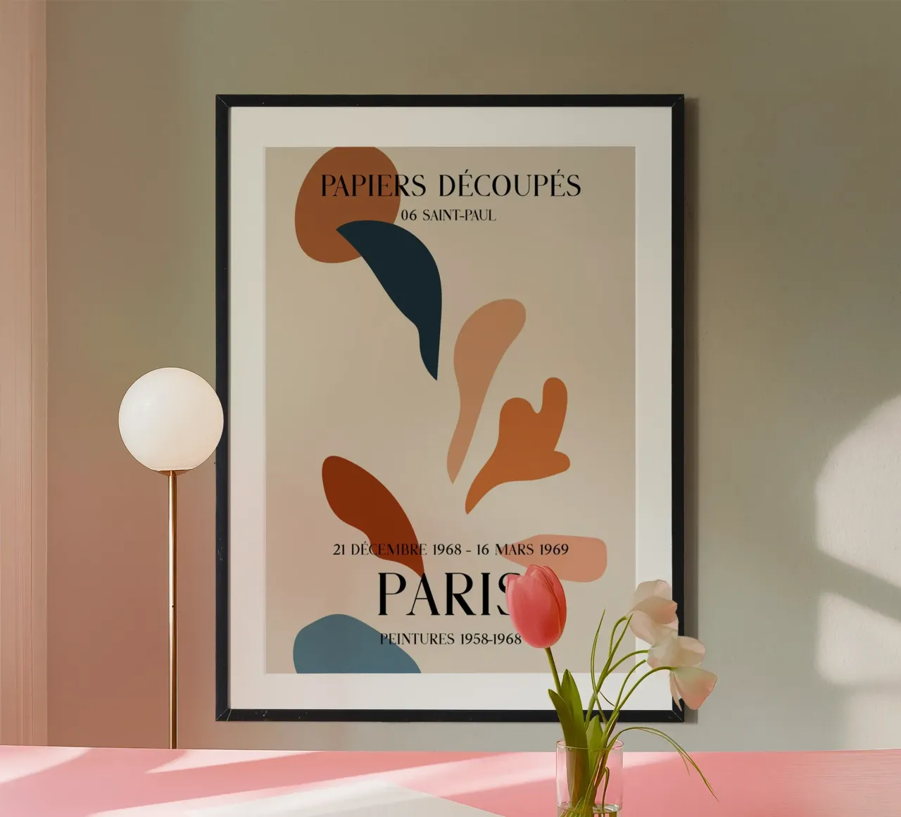 Paris Papiers Découpés - Abstracte Franse kunstdruk poster van homdeco