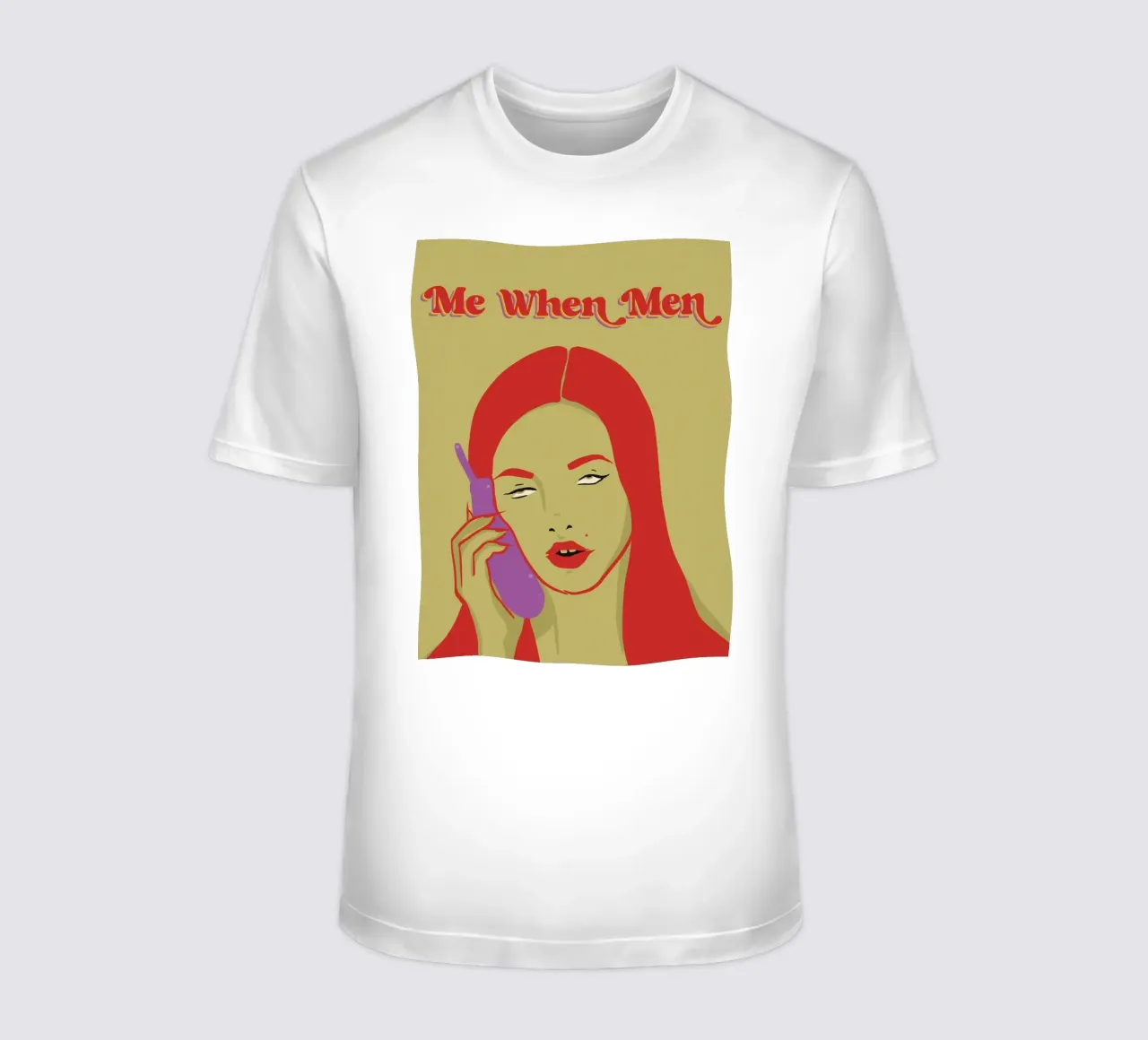 Me When Men - Genervte Frau rollt mit den Augen T-Shirt von Lisa Jureczko Arts Illustration