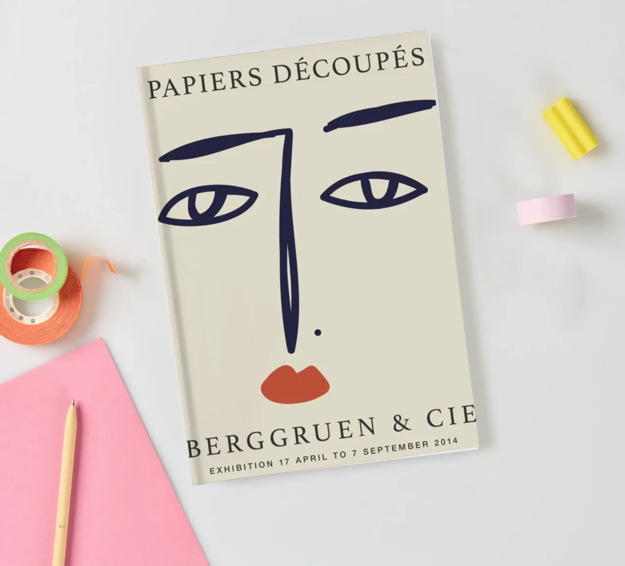 Stampa del volto Papiers Découpés di ispirazione matissiana - Arte moderna diario da homdeco