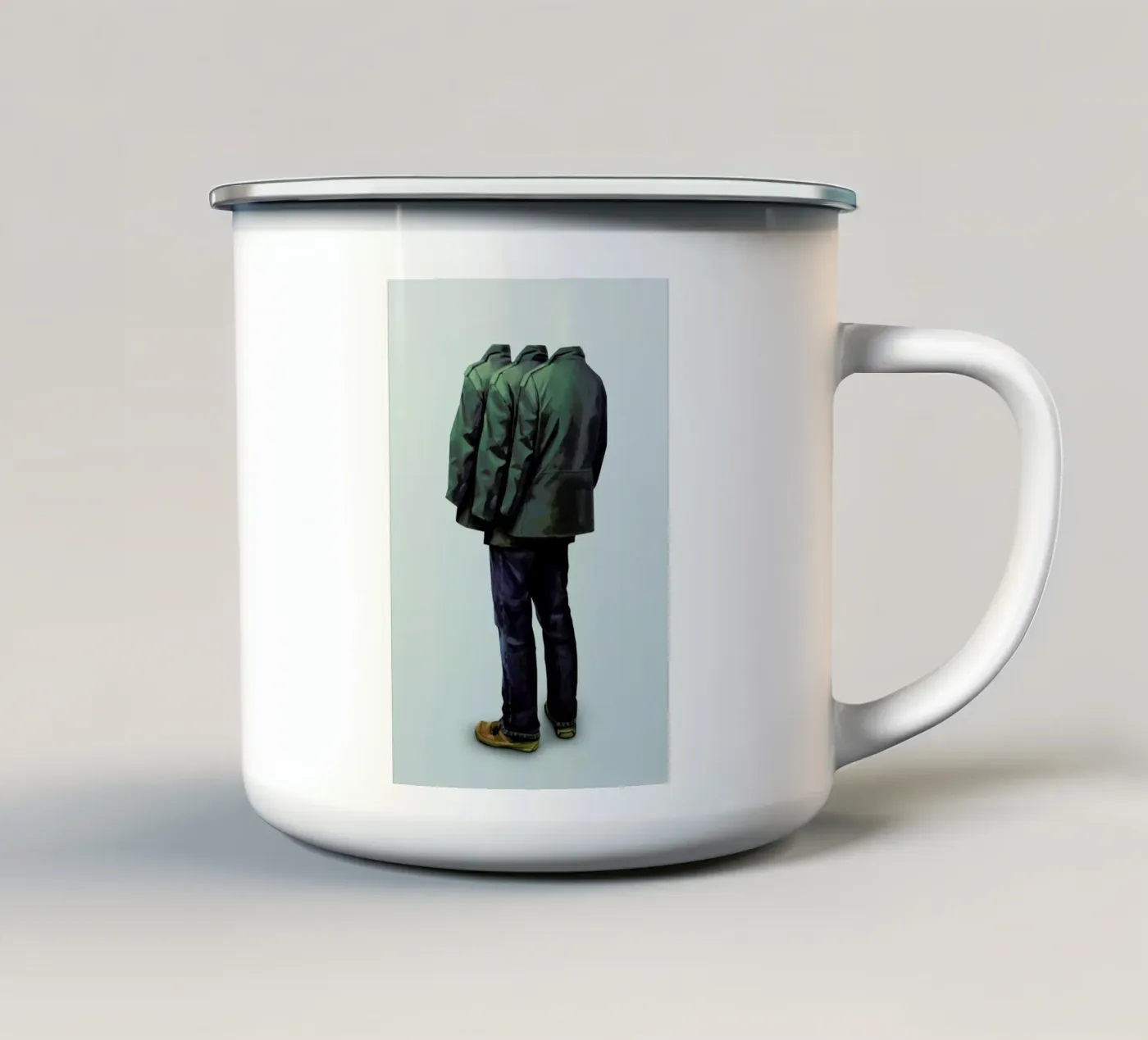 Surrounded enamel mug by Tapio Mömmö