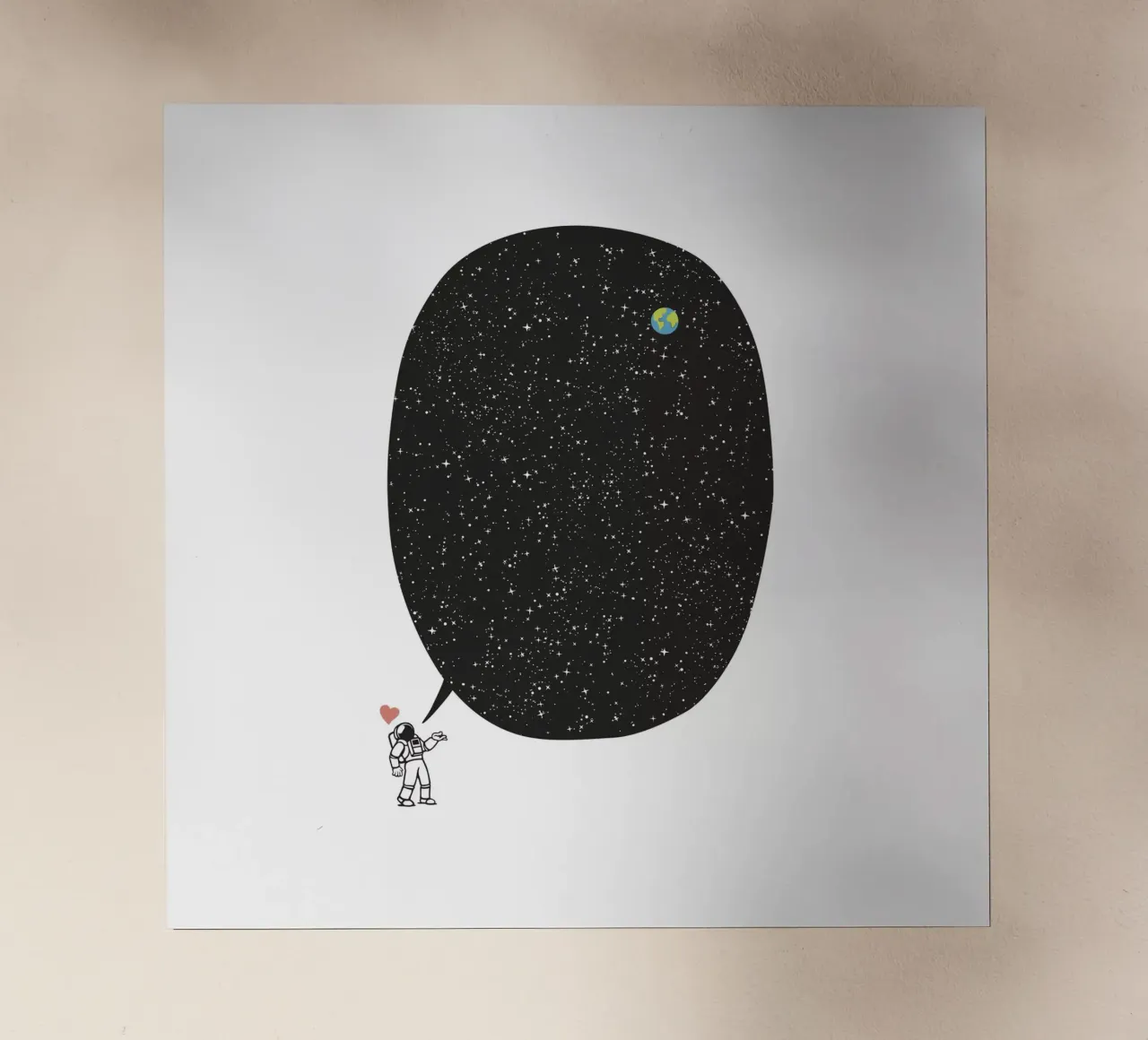 Astronaut Talking About the Infinite Cosmos pellicola backlit da Tobe Fonseca