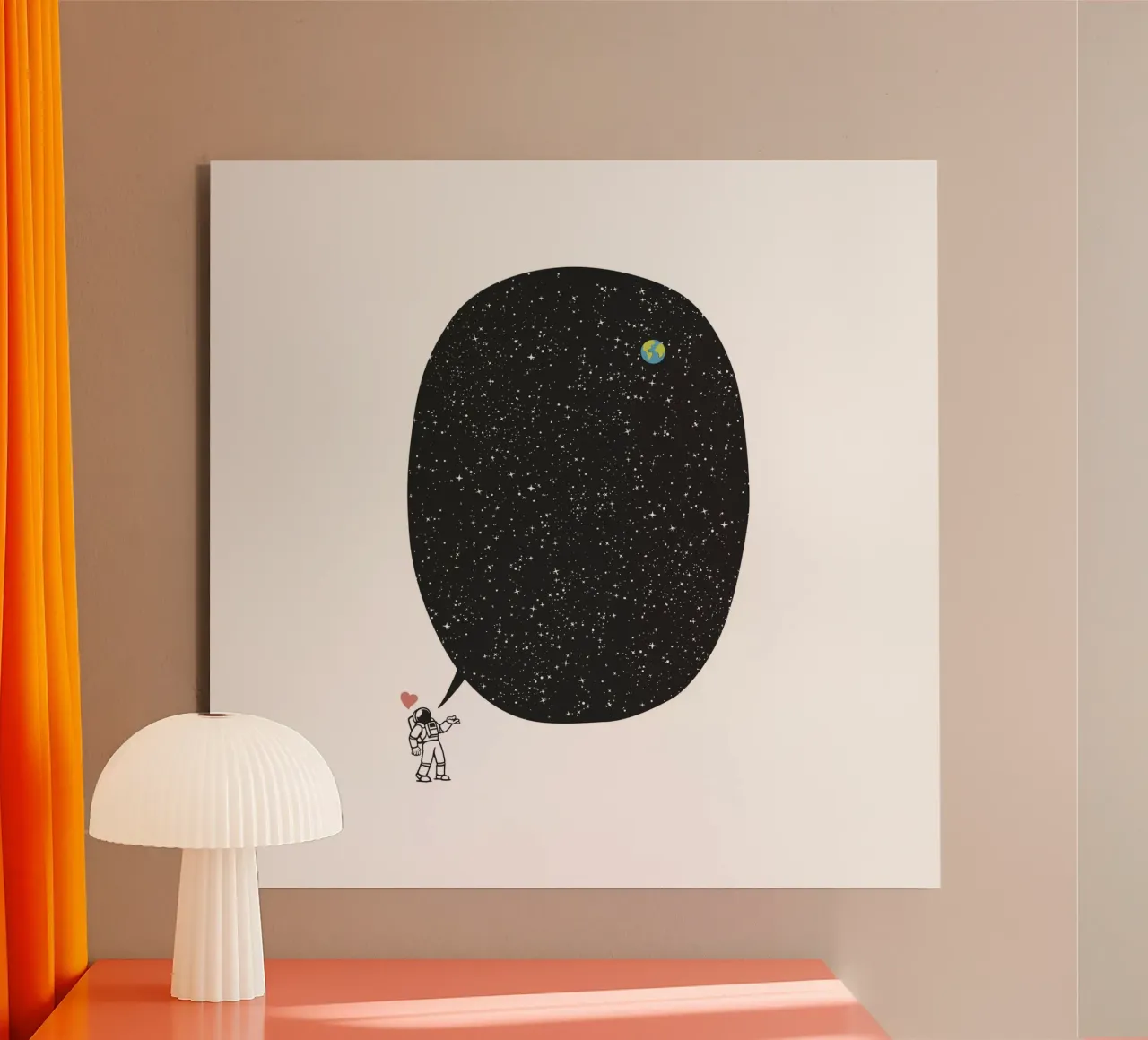 Astronaut Talking About the Infinite Cosmos alluminio dibond da Tobe Fonseca