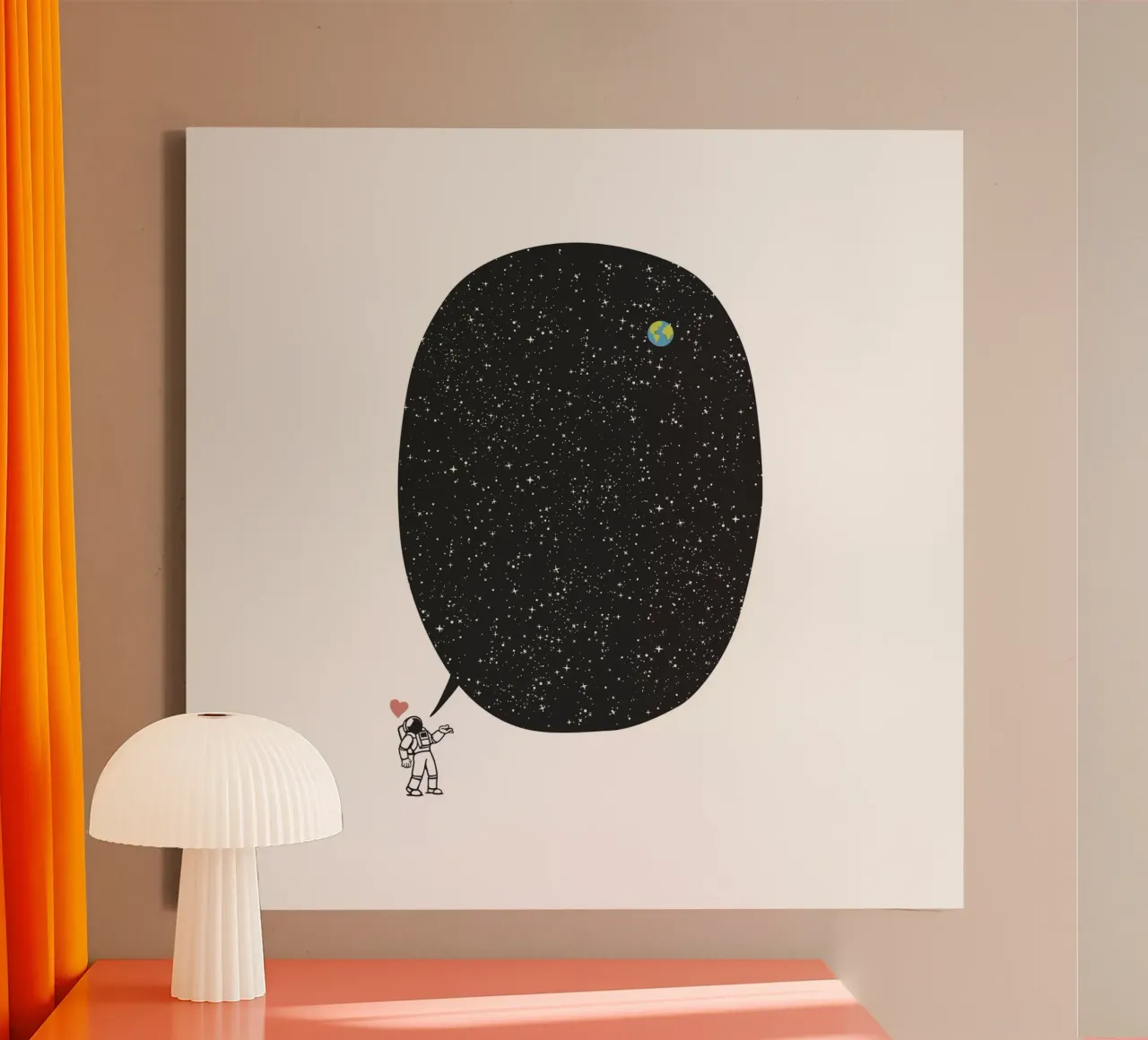 Astronaut Talking About the Infinite Cosmos tela da Tobe Fonseca