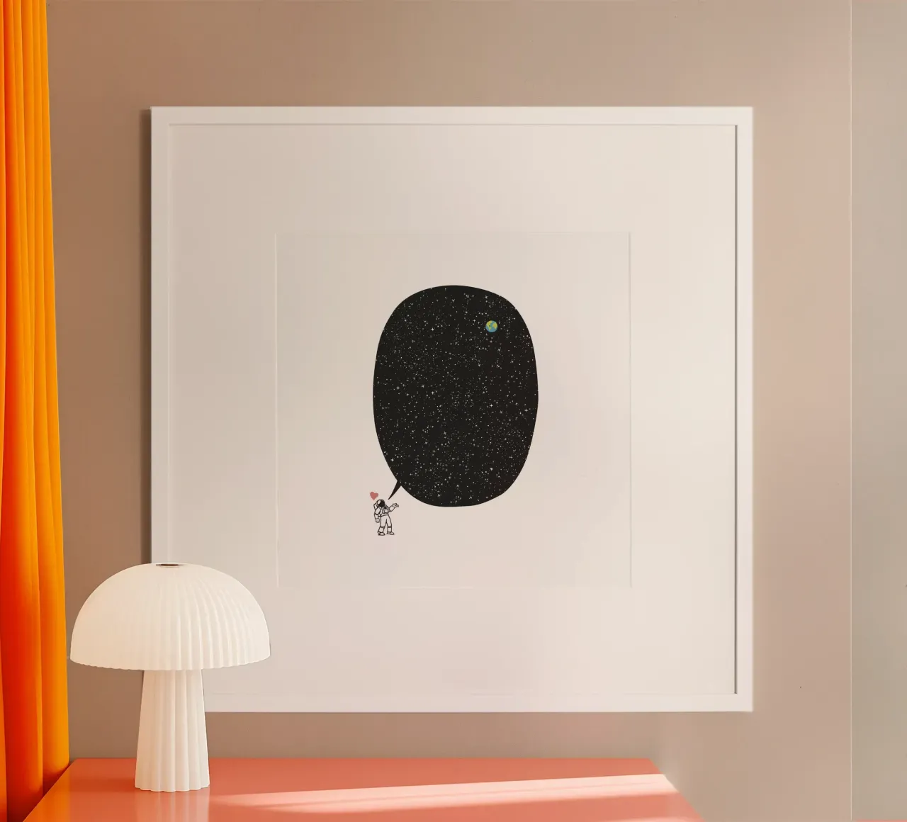 Astronaut Talking About the Infinite Cosmos carta hahnemühle da Tobe Fonseca