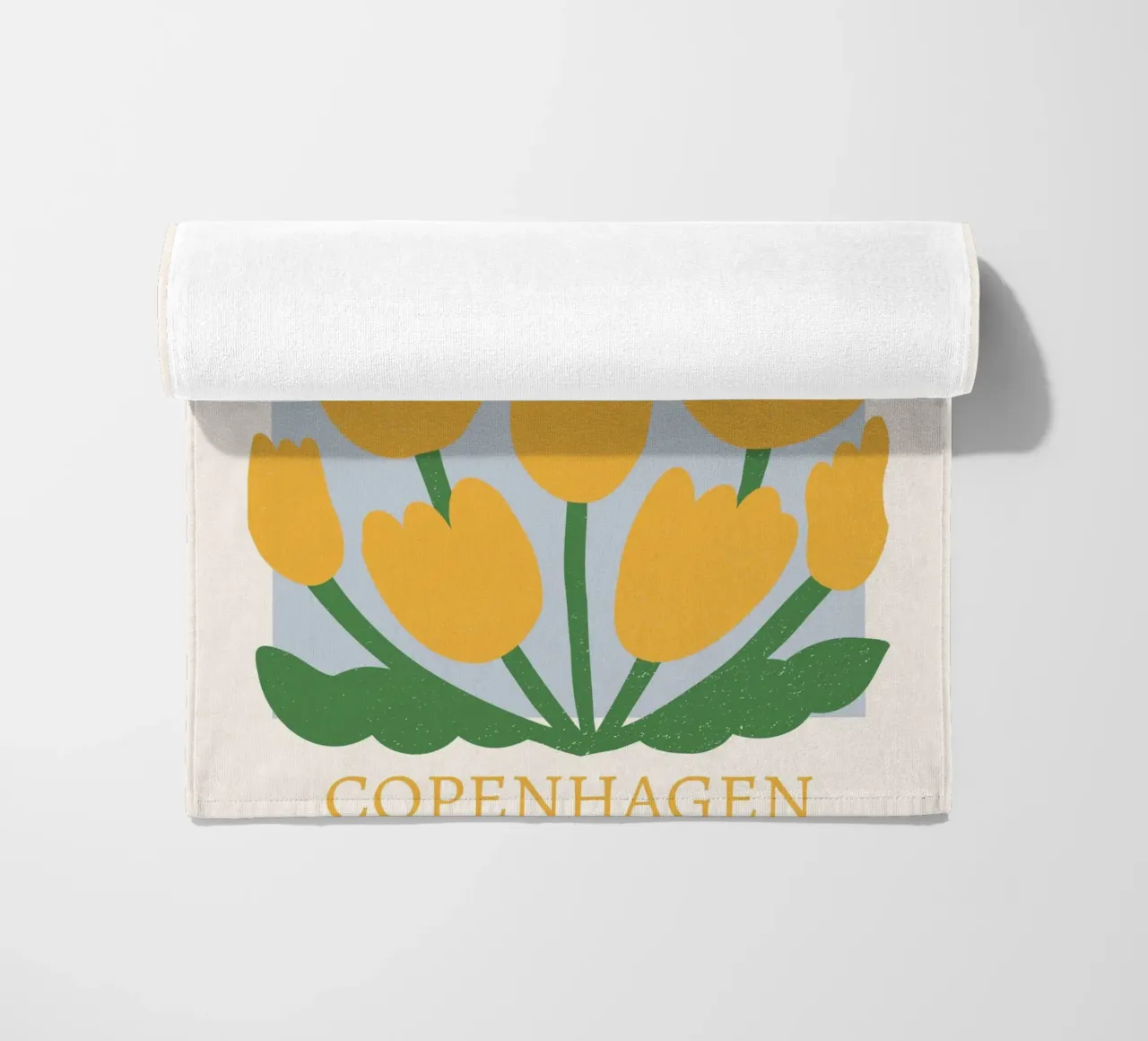 Stampa Tulipani gialli del mercato dei fiori di Copenhagen - Botanica telo mare da homdeco