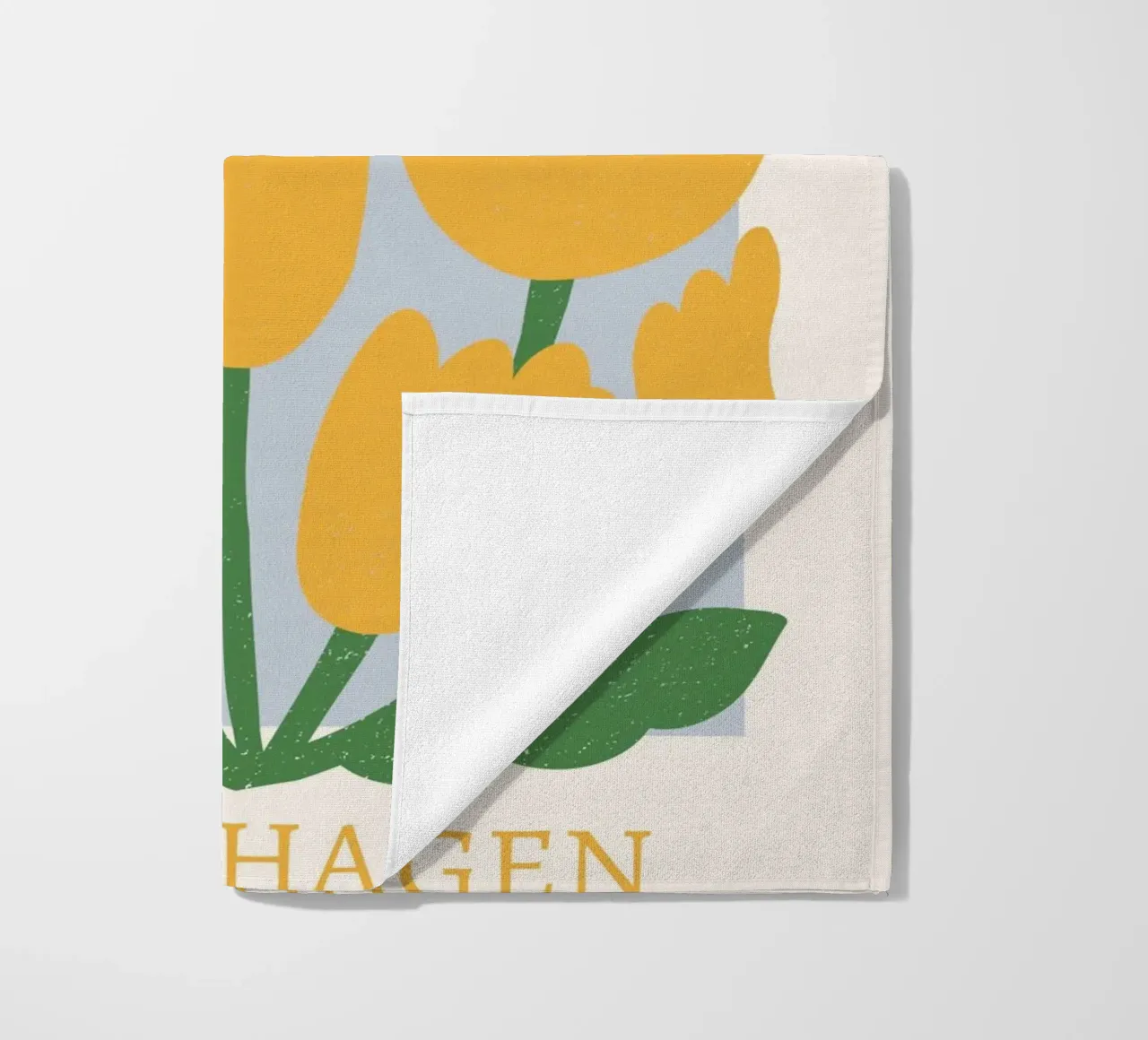 Stampa Tulipani gialli del mercato dei fiori di Copenhagen - Botanica telo mare da homdeco