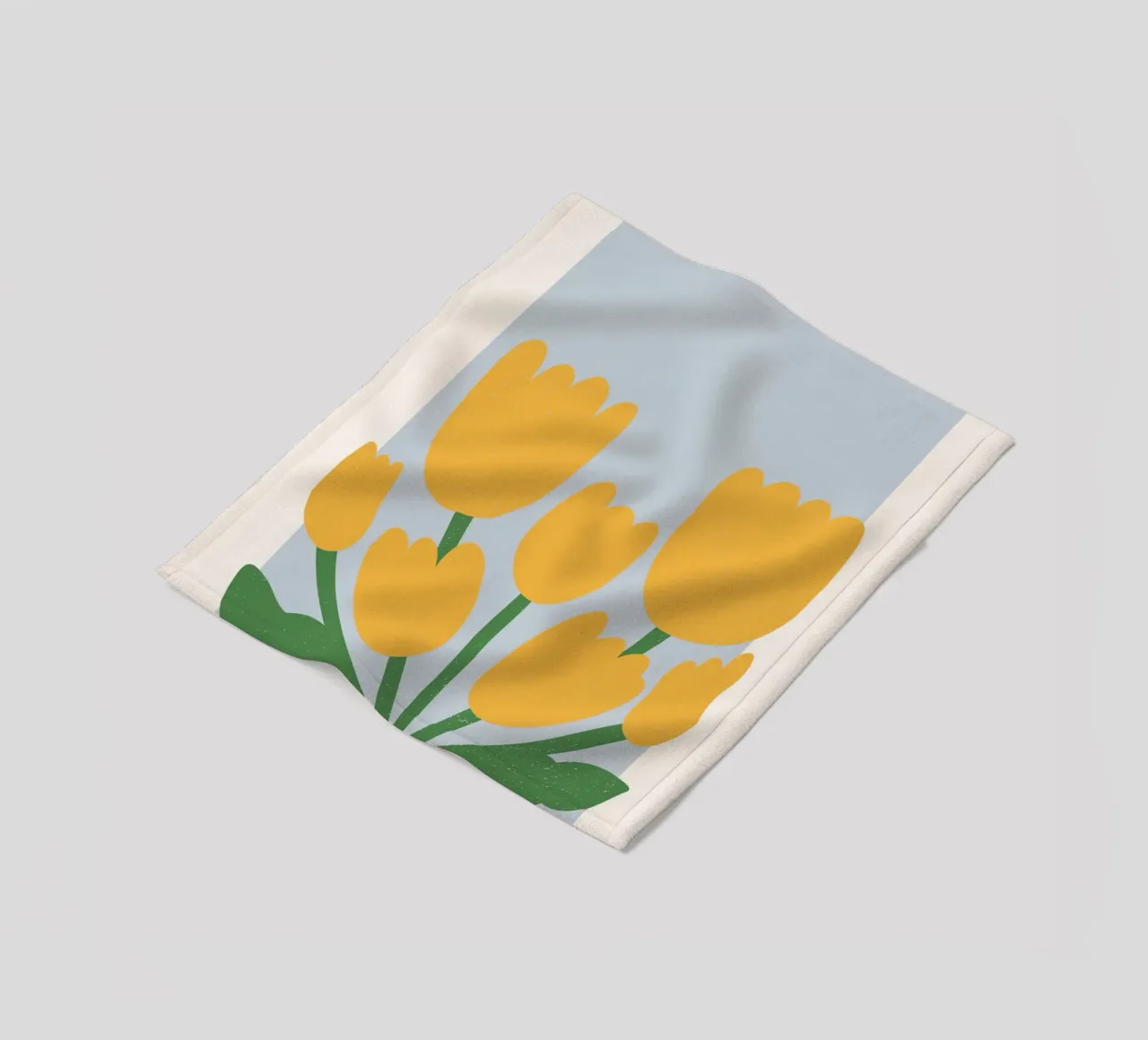 Stampa Tulipani gialli del mercato dei fiori di Copenhagen - Botanica coperta in pile da homdeco