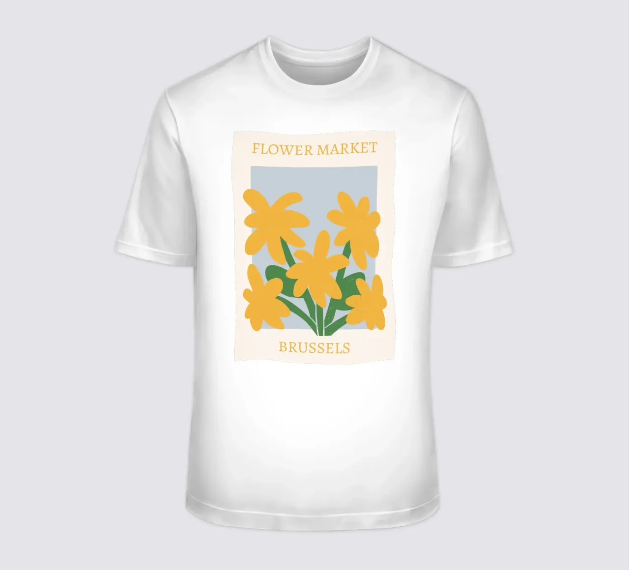 Mercato dei fiori di Bruxelles - Stampa floreale moderna t-shirt da homdeco