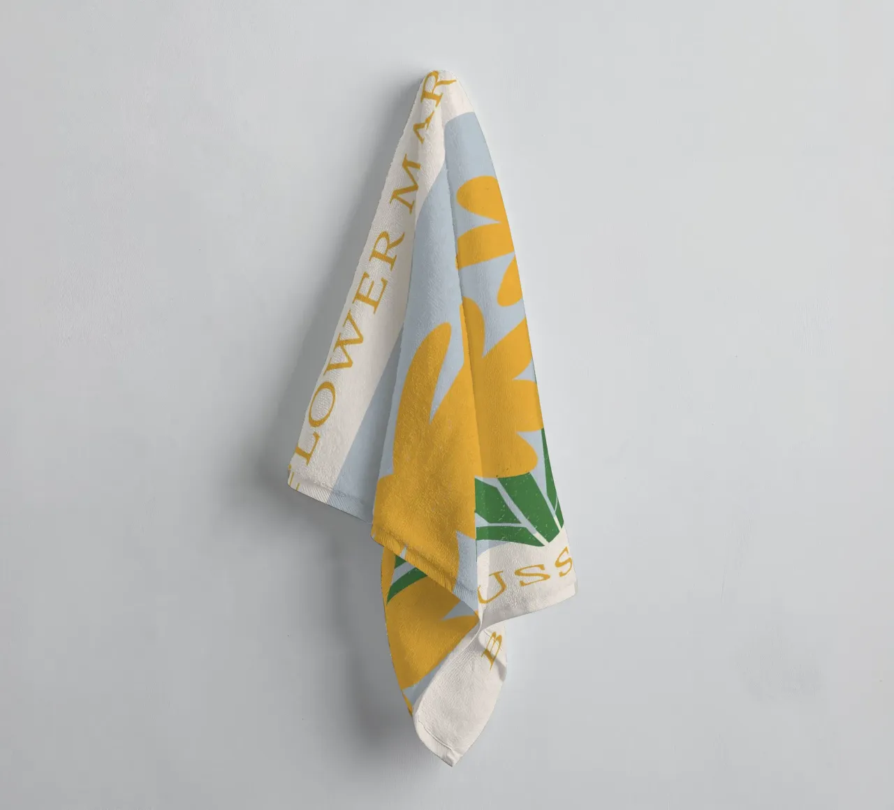 Mercato dei fiori di Bruxelles - Stampa floreale moderna asciugamano da bagno da homdeco