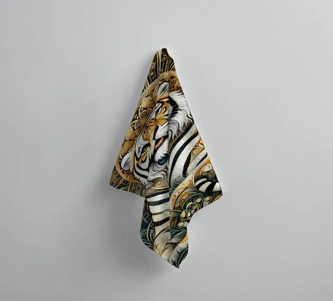Tigers in the jungle towel by Art-Nouveau-Dsg